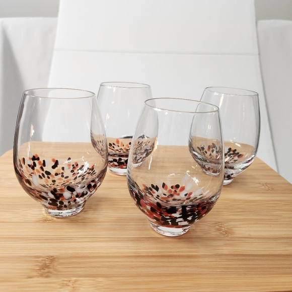 Source Unknown Other - Set of 4 Stemless Wine Glasses